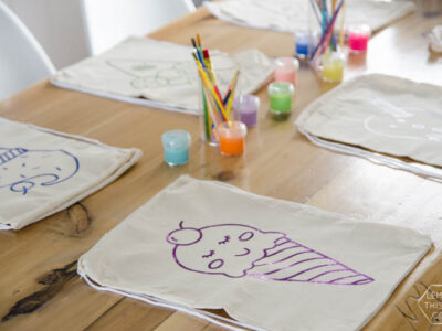These DIY Ice Cream Party Bags are SO FUN! I love the free designs and how kids can paint their own. Perfect for a kids birthday party