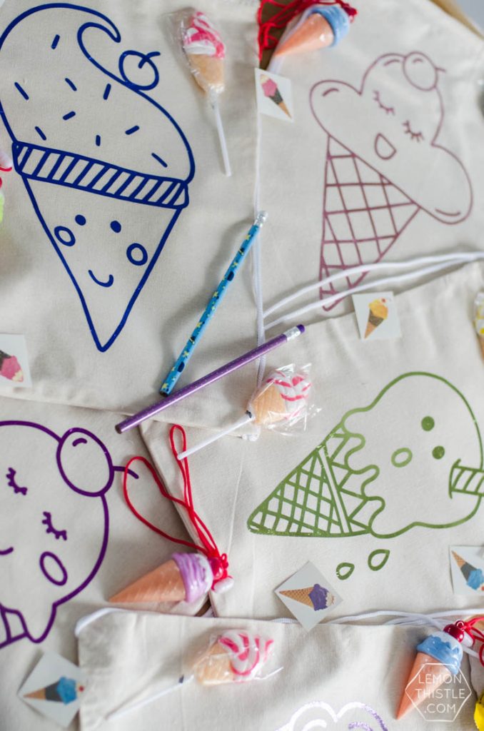 Ice Cream Party Bags Activity Lemon Thistle