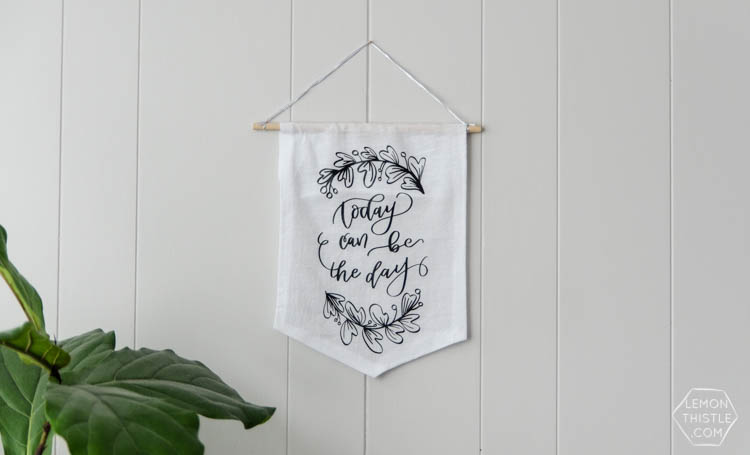 DIY No Sew Pennants- I love these inspirational quotes!