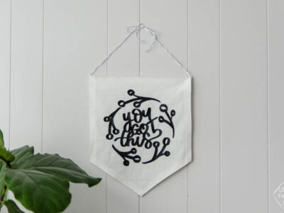 DIY No Sew Pennants- I love these inspirational quotes!