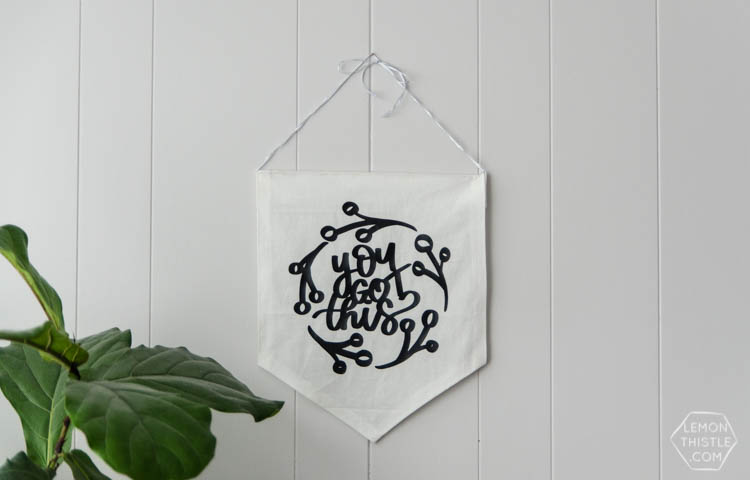 DIY No Sew Pennants- I love these inspirational quotes!