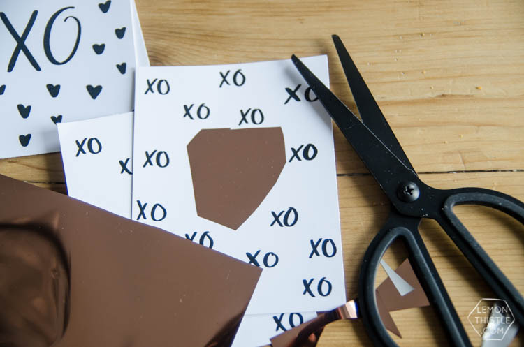 DIY Foiled Valentines Day Cards- I love that purple foil! Plus I love that you can do this with a simple laminator 