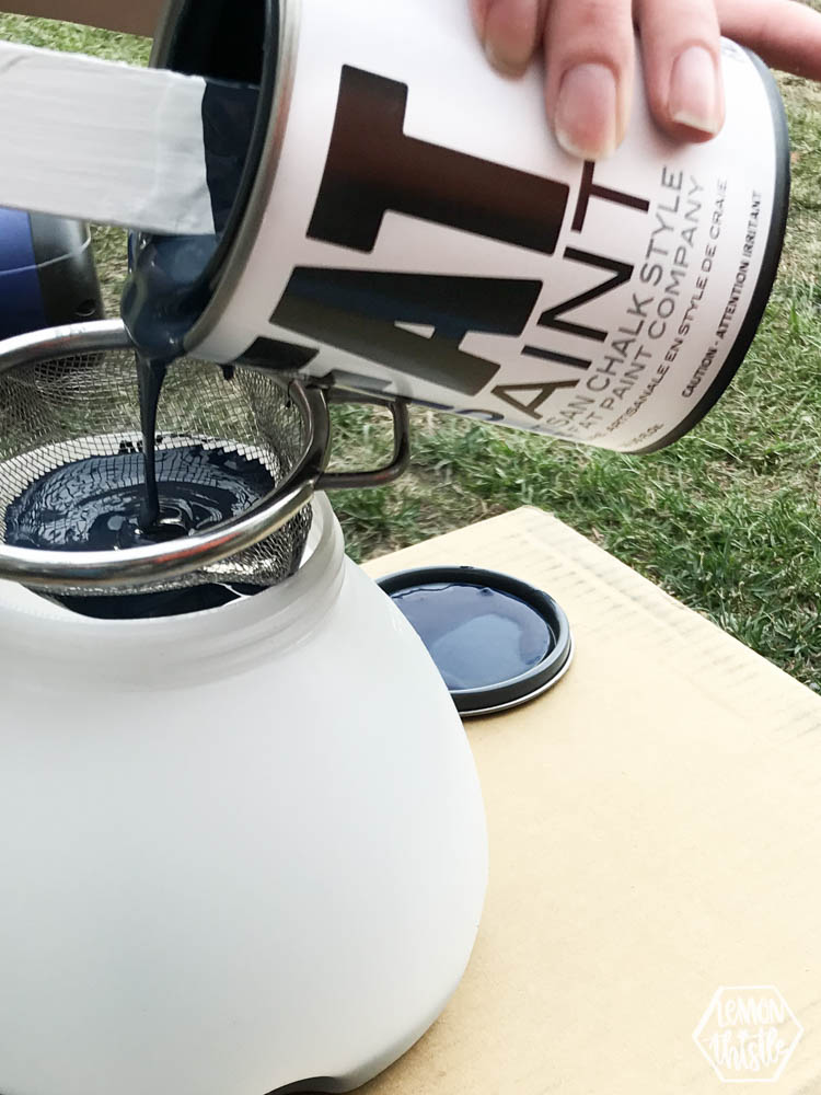 How to use chalk style paint with a paint sprayer