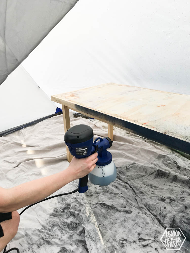 How to use chalk style paint with a paint sprayer