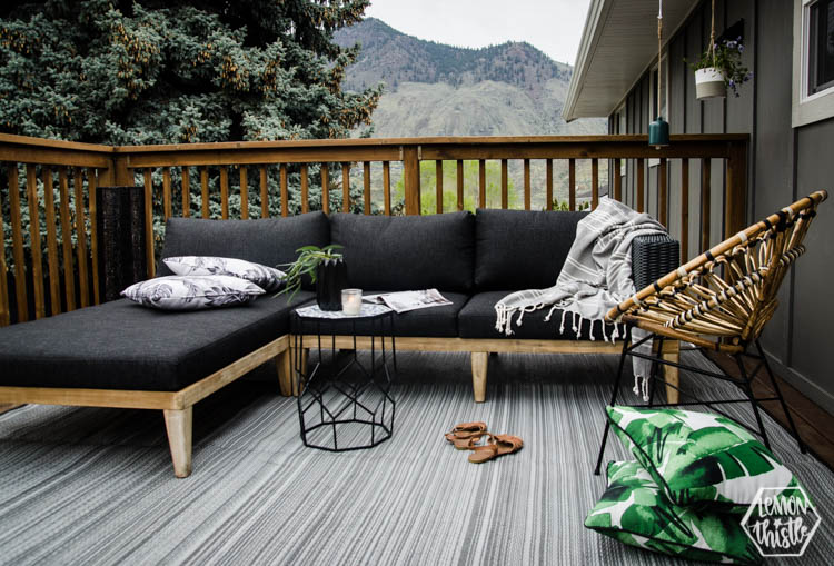 modern patio set up