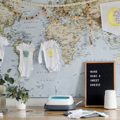 No fuss onesie making baby shower activity