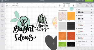 Screen shot: How to use slice to pattern fill a shape in Cricut Design Space