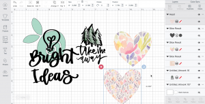 Screen shot: How to use slice to pattern fill a shape in Cricut Design Space