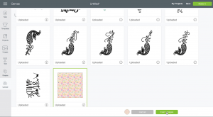 Screenshot: How to use slice to pattern fill a shape in Cricut Design Space