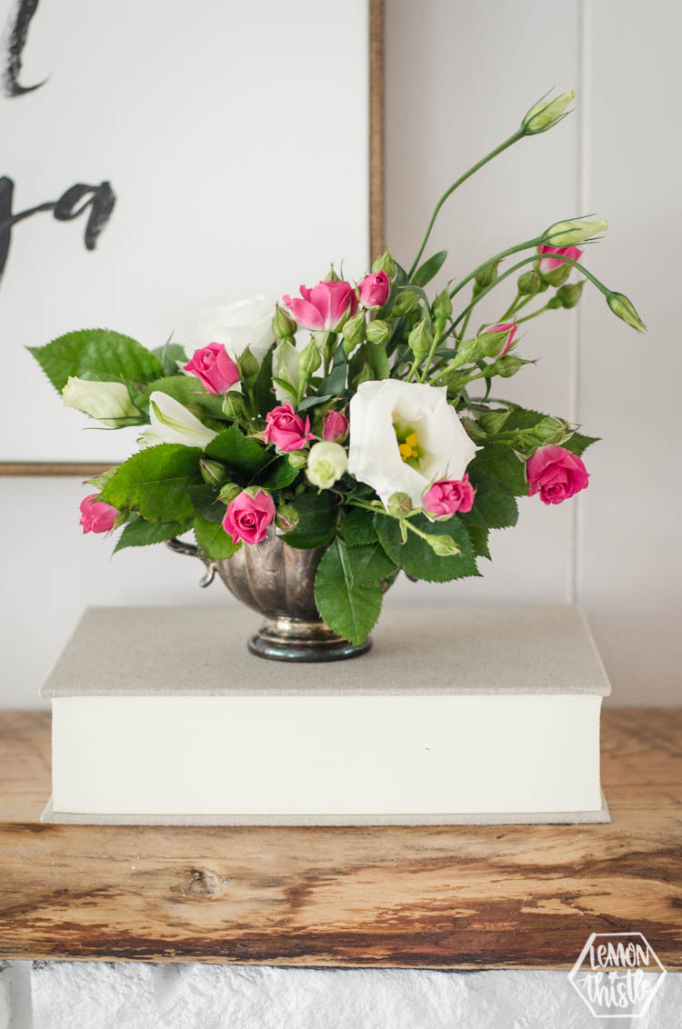 Vintage Floral Arrangement using Floral Wet Foam