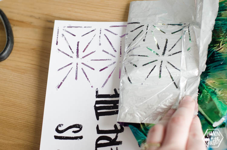 How to stencil adhesive for foil application