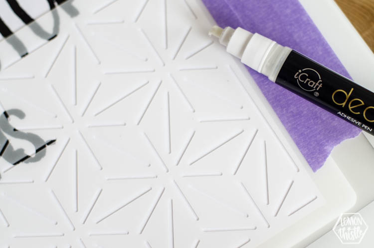 How to stencil adhesive for foil application