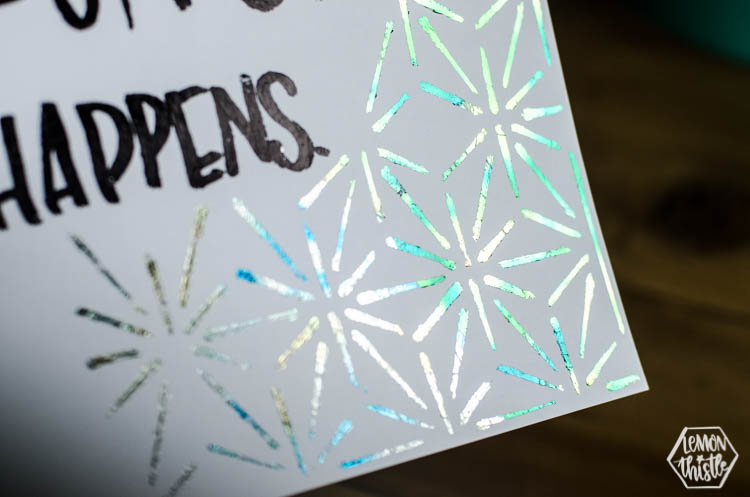 How to stencil adhesive for foil application
