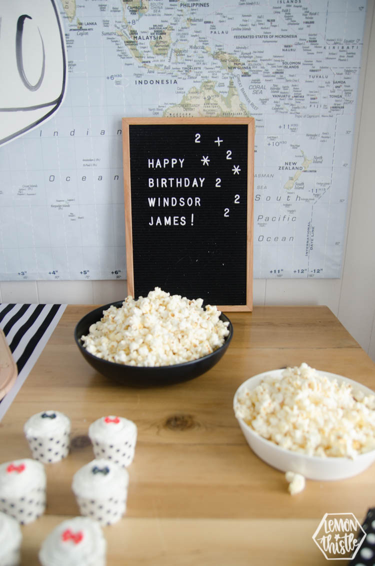 letterboard as party decor