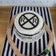 Easy Striped Cake With Railroad Cake Topper | Train Party Cake
