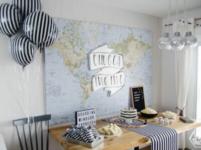Modern Train Themed Party decor ideas