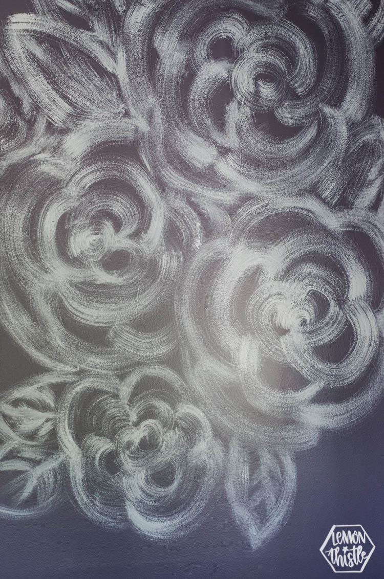 DIY Brush Stroke Floral Mural for a Nursery