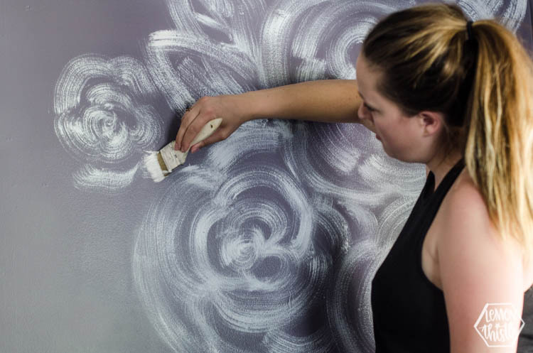 DIY Brush Stroke Floral Mural for a Nursery