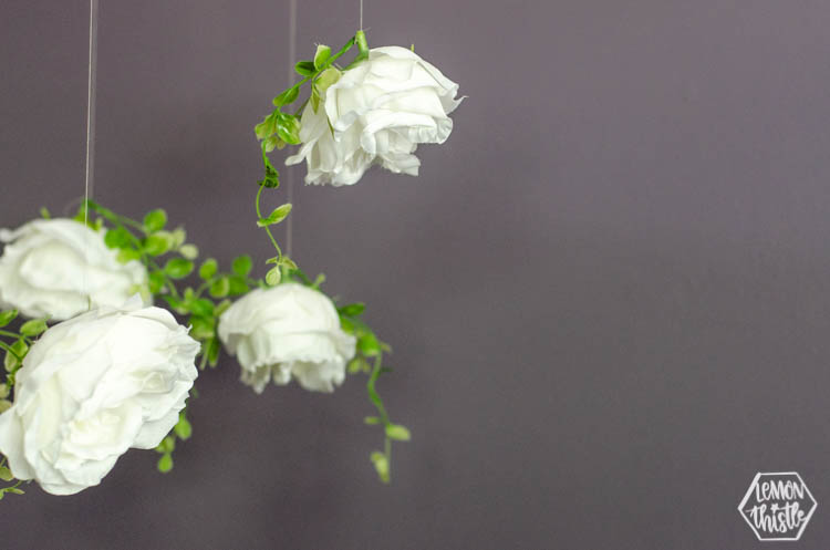 Floral Mobile for a baby girl's nursery using an embroidery hoop