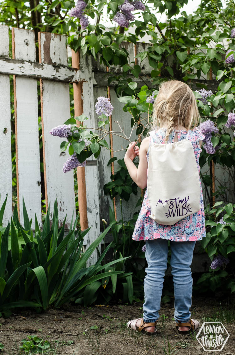 Stay Wild draw string backpack