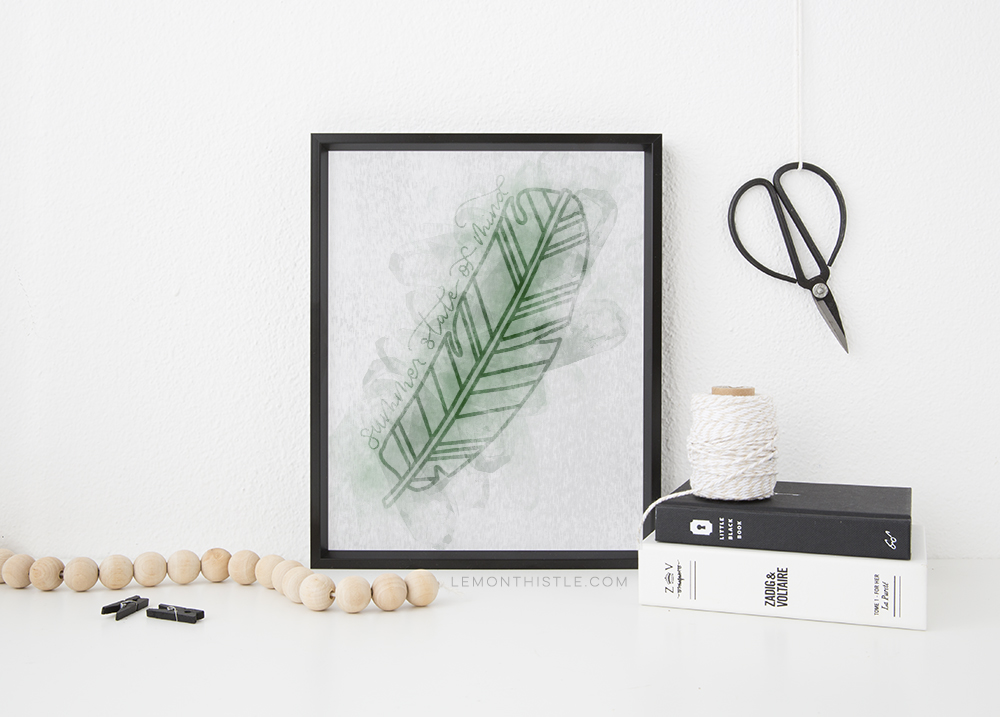 summer state of mind printable in frame