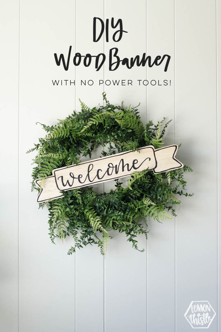 DIY Wood Sign for Wreath