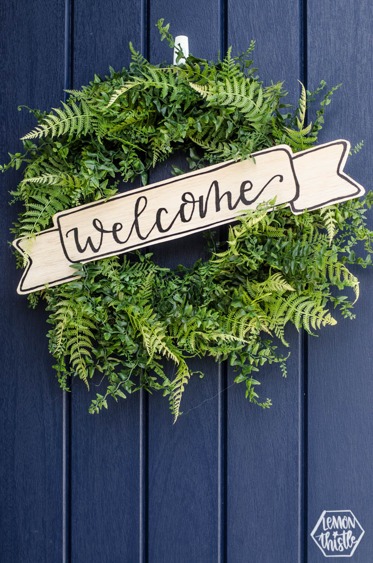 DIY Wood Sign for Wreath