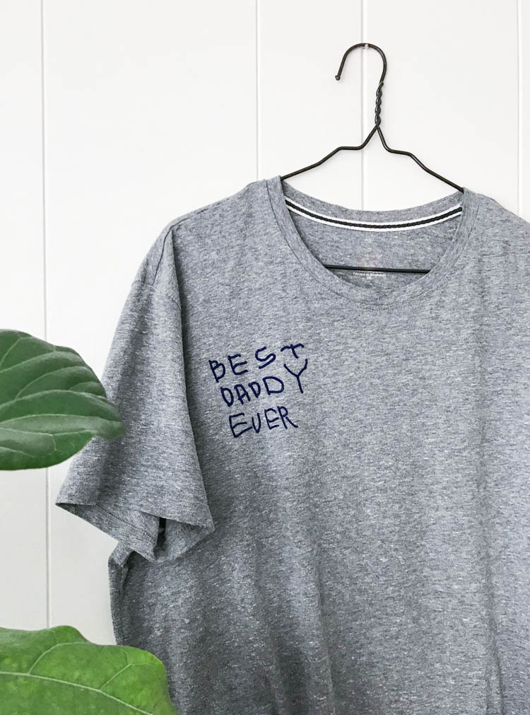 DIY Father's Day Gift Idea- Best Daddy Ever Tee Shirt