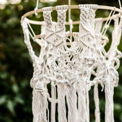 DIY Macrame Chandelier Tutorial - such a cute boho decoration