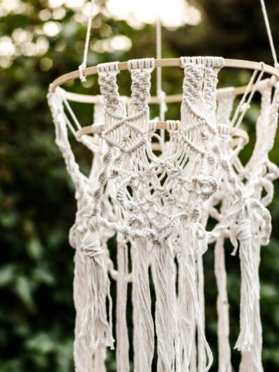DIY Macrame Chandelier Tutorial - such a cute boho decoration