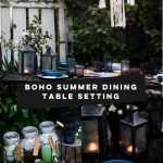 Boho summer dining table setting idea