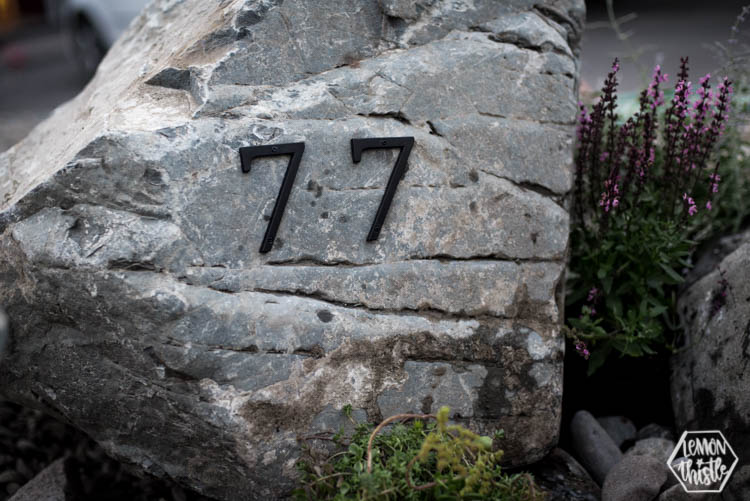 DIY Modern Address Rock for Curb Appeal / How to drill into rock