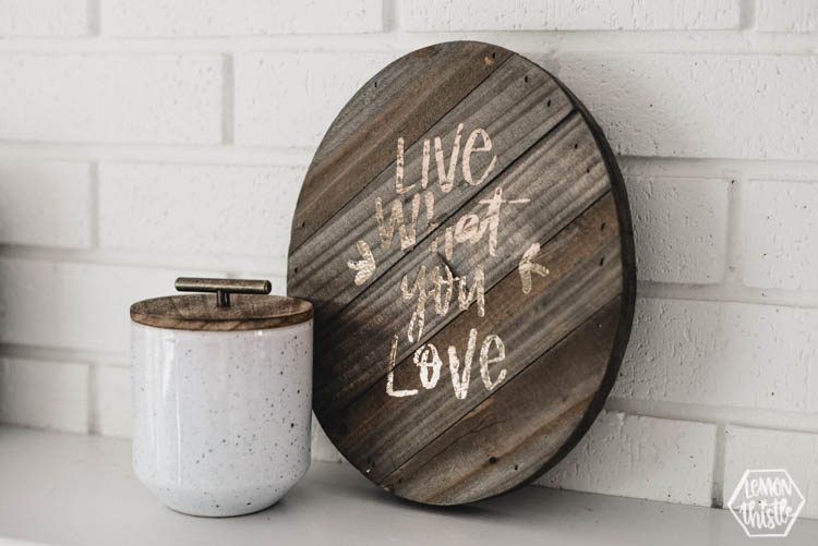 DIY Rustic Gold Foil Wood Sign