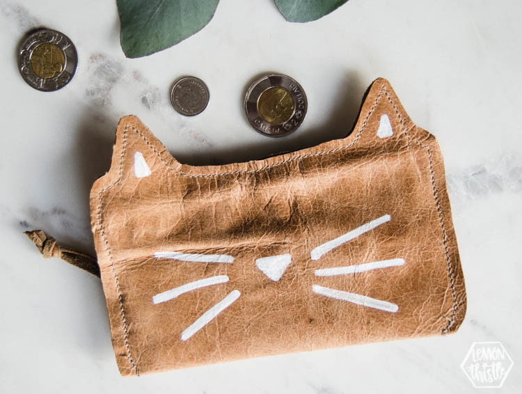 DIY Leather cat pouch