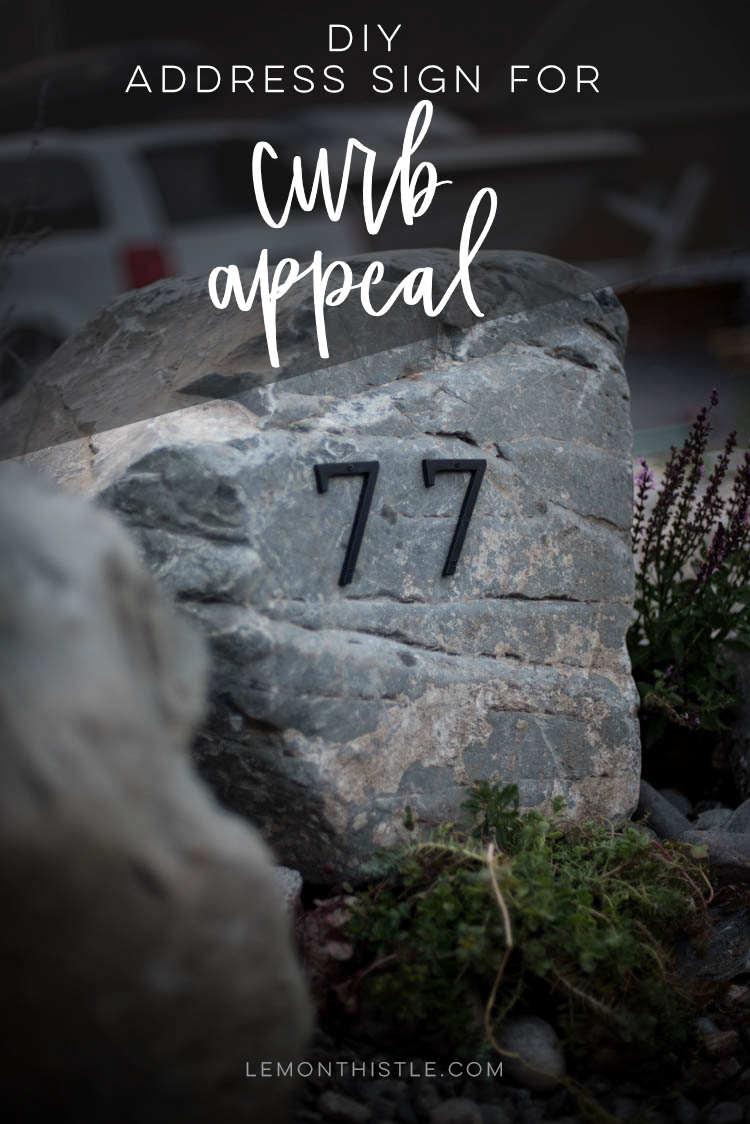 DIY Modern Address Rock for Curb Appeal / How to drill into rock