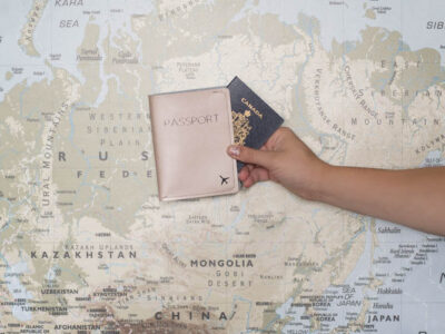 DIY leather passport holder