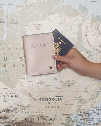 DIY leather passport holder