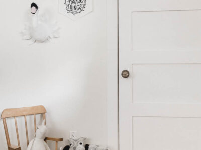 Cute kids room - beautiful brass door knob