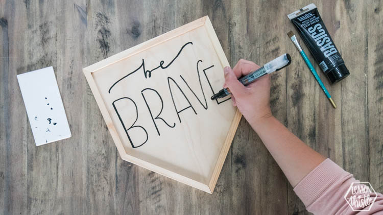 Be Brave Wooden Pennant DIY