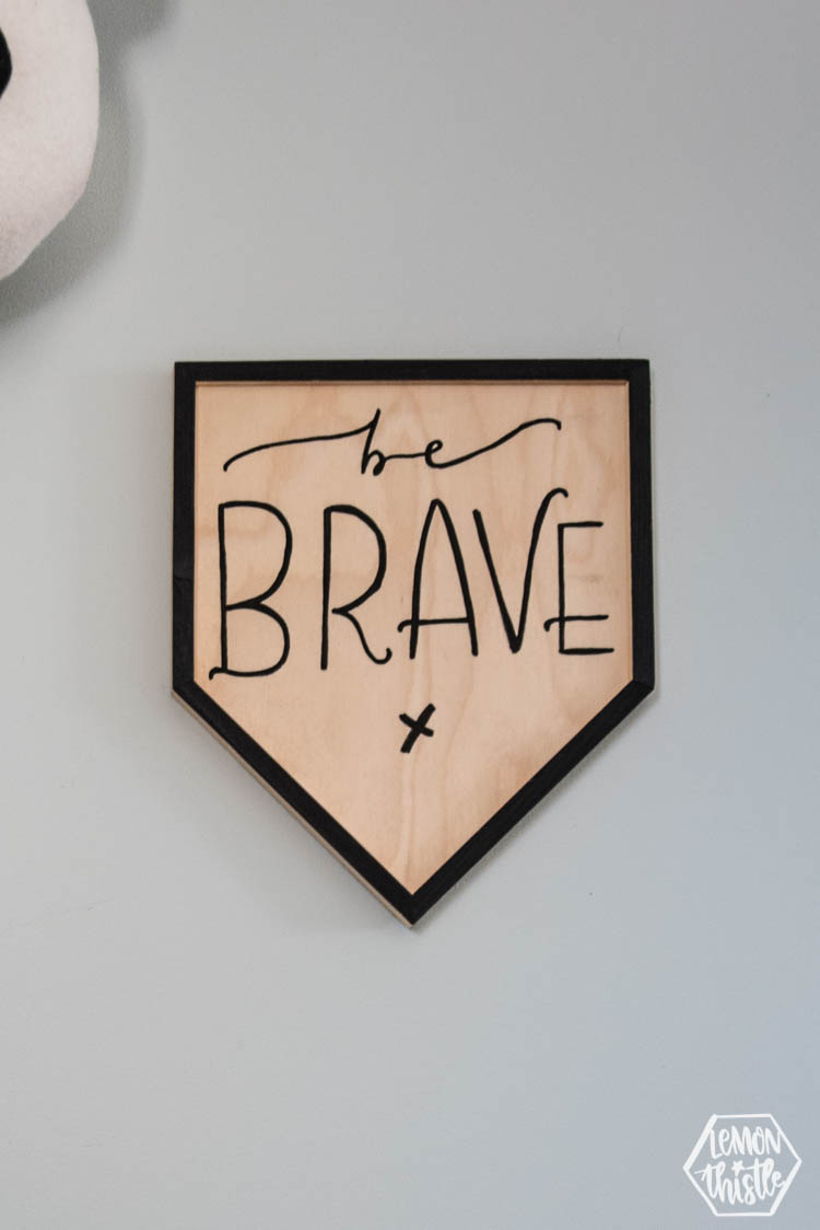 Be Brave Wooden Pennant DIY