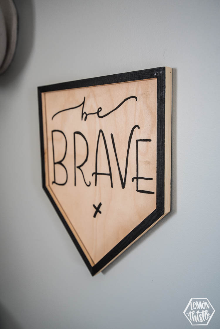 Be Brave Wooden Pennant DIY 