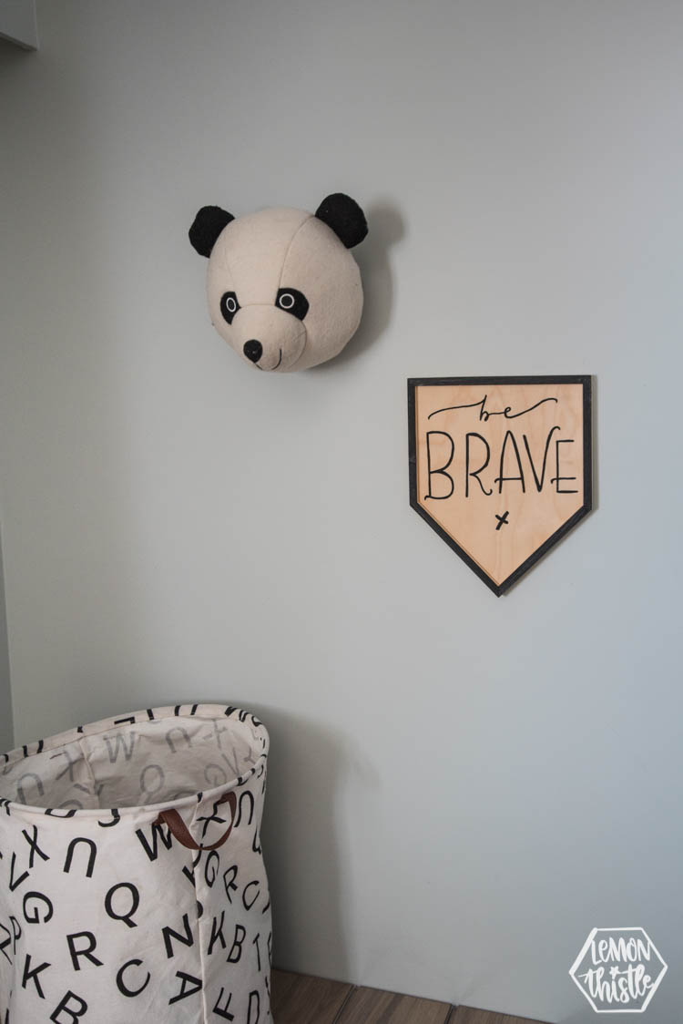 Be Brave Wooden Pennant DIY