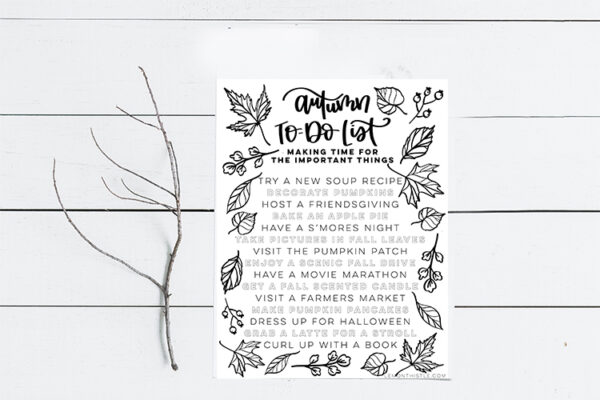 Autumn To do list- bucket list for fall