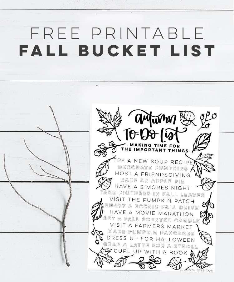 Autumn To do list- bucket list for fall