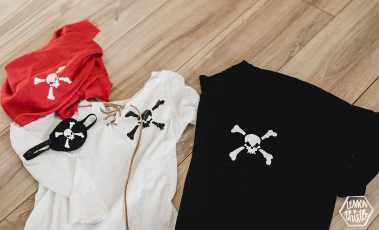 Pirate kids costume and matching shirt for adult