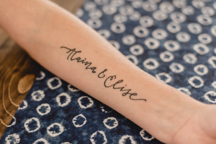Hand lettered tattoo design by lemon thistle