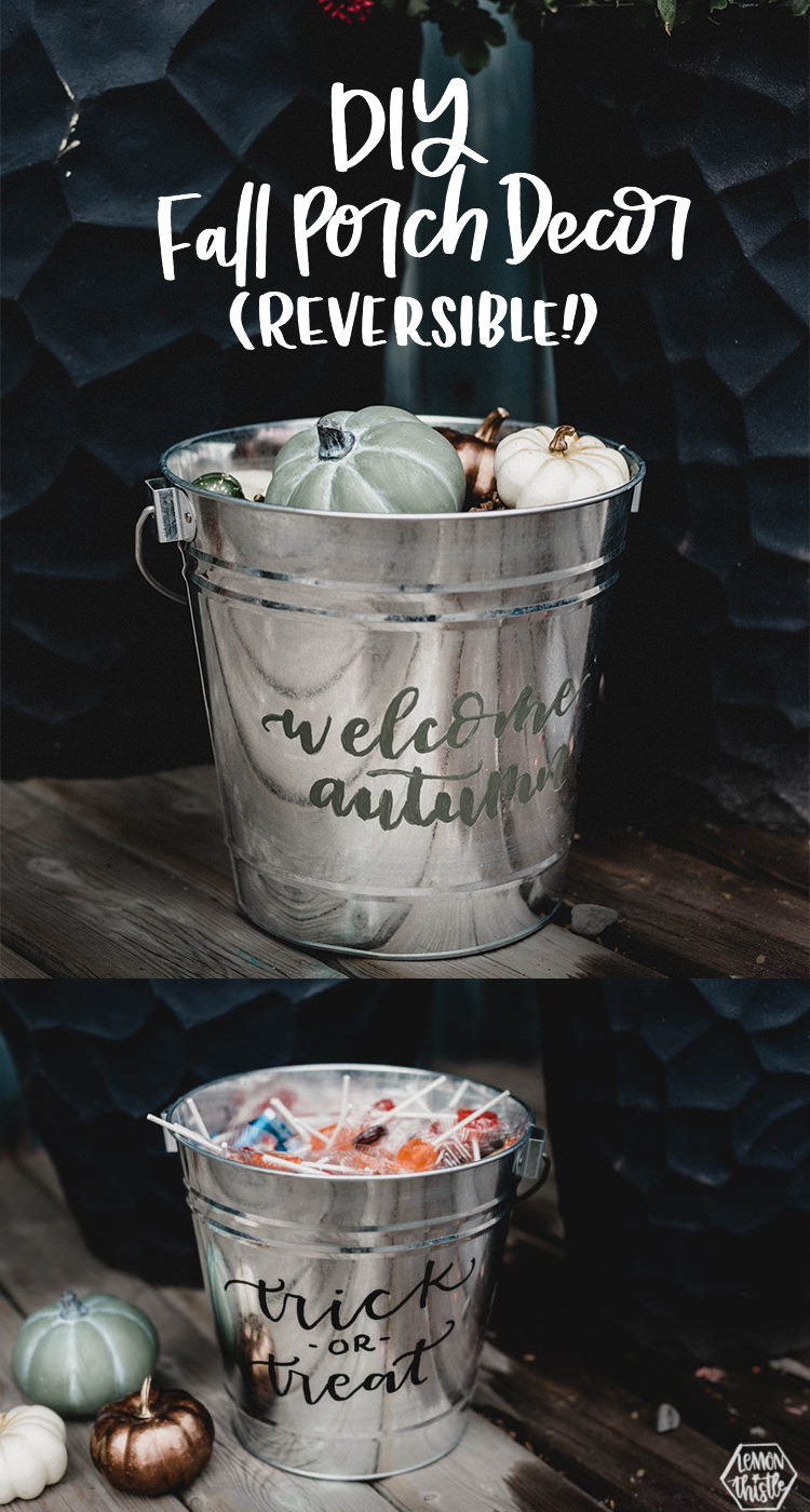 DIY Fall decor... reversible for halloween!