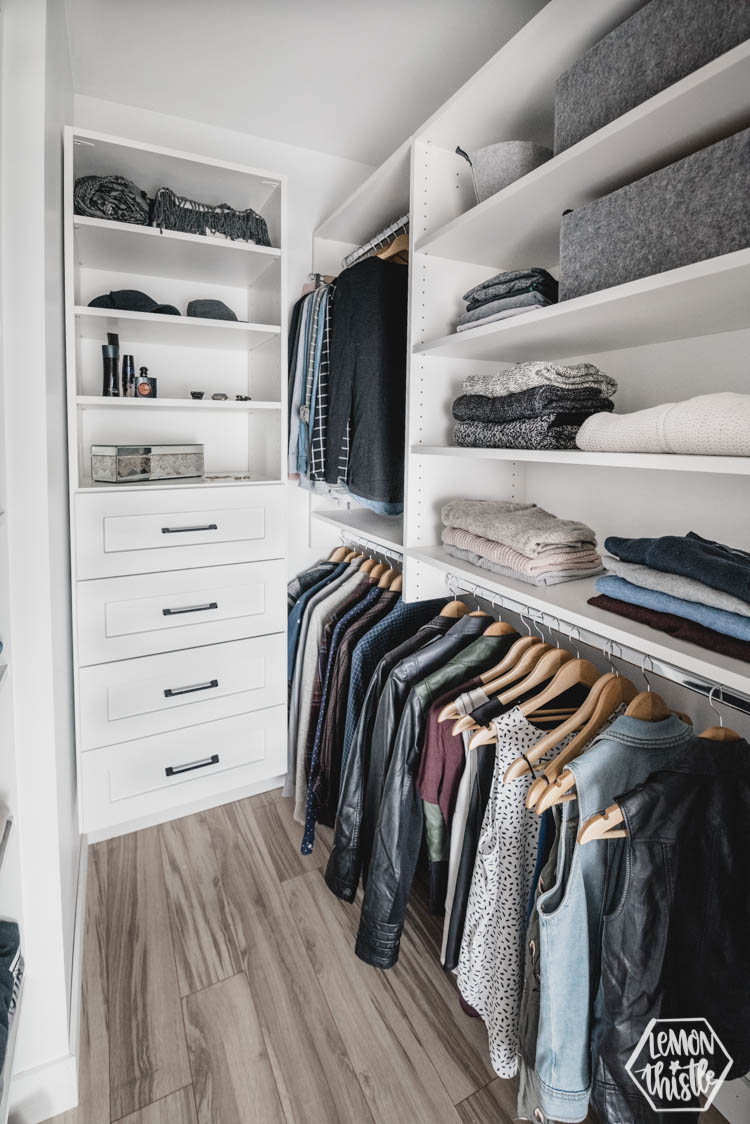 So many great tips on how to maximize storage in a small walk in closet! Master Closet Makeover - Before and After