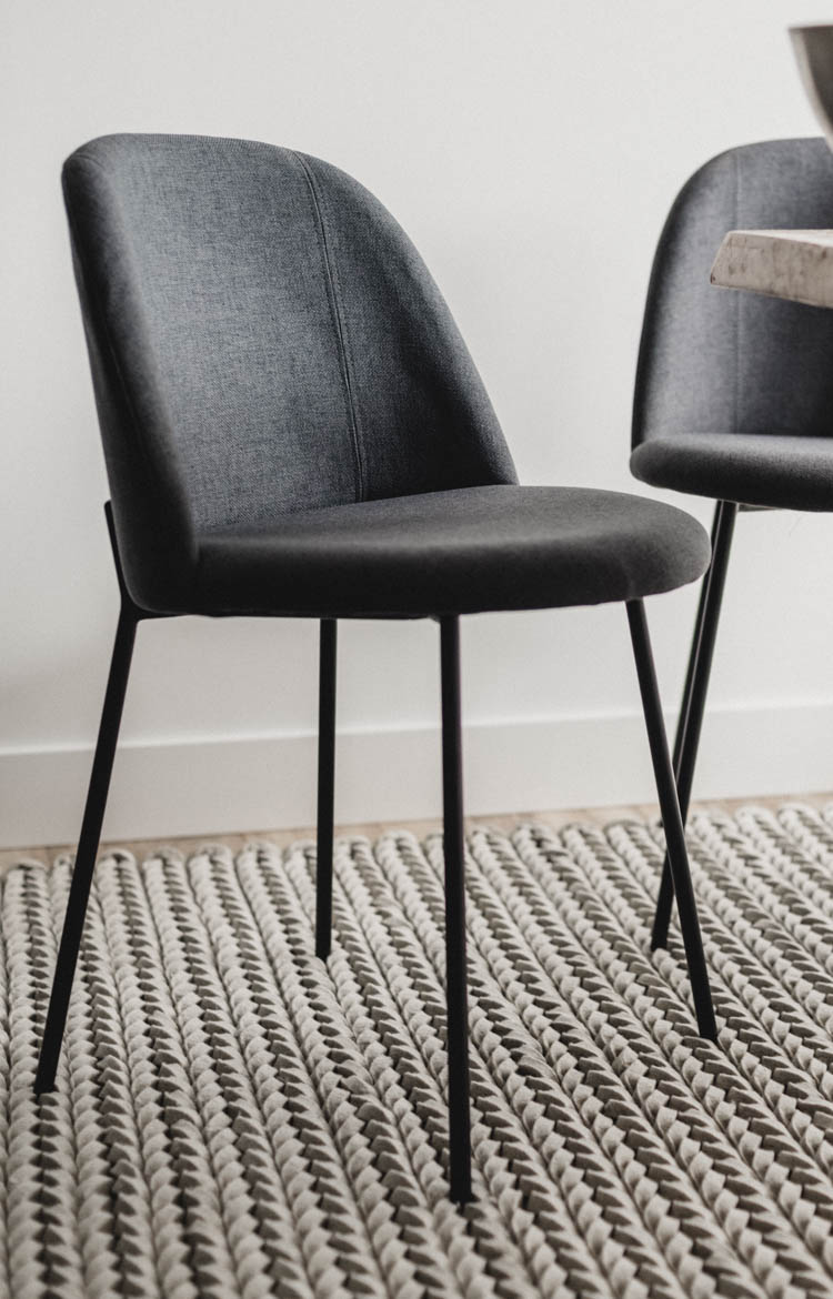 Perfect modern fabric dining chair