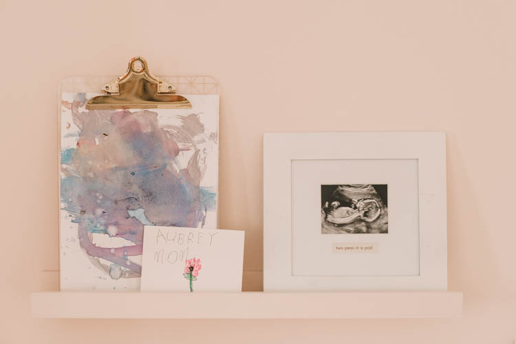 Pretty little girls desk area- love the shelves to display her art